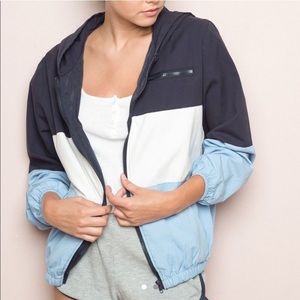 brandy melville blue krissy windbreaker